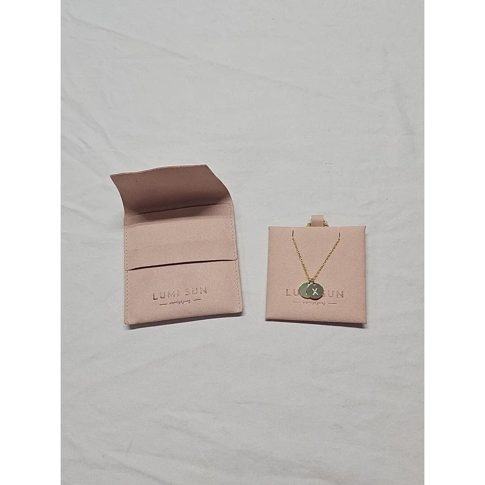 Lumi Sun Disc Necklace with Letters 